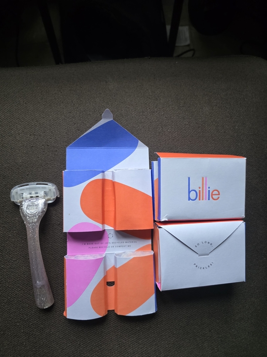 Billie Other - Billie Glitter Handle Women's Razor with Orange & Pink Packaging